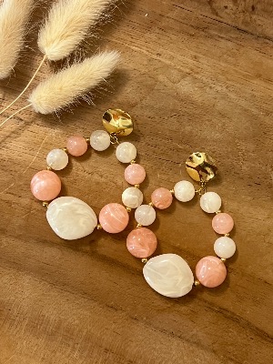 Boucles d’oreilles Calypso (rose saumon)