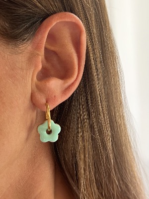 Boucles d’oreilles Agathe (vert d’eau)