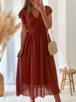 Robe Gabriella (terracota foncé)