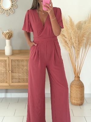 Combi pantalon Clara (vieux rose)