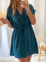 Robe Romane (bleu canard)