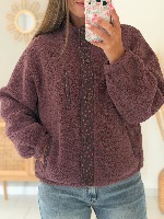 Veste réversible Adriana (burgendy)  