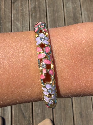 Bracelet Thaïs lilas (épais)