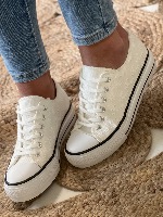 Baskets broderie basses