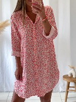 Robe chemise Alix (corail)