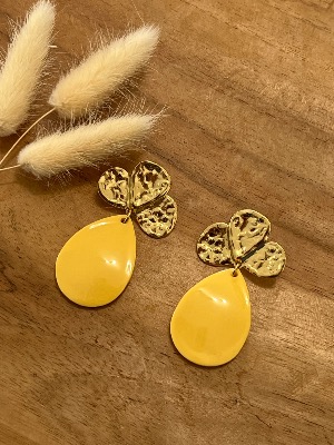 Boucles d’oreilles Alba (jaunes)