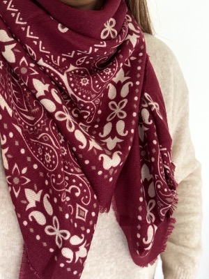 Écharpe bandana (bordeaux)
