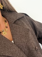 Manteau Trench court Côme (chocolat)