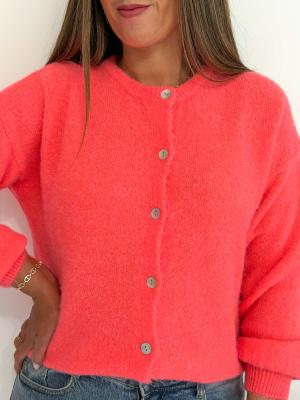 Gilet Jules Alpaga (corail fluo)