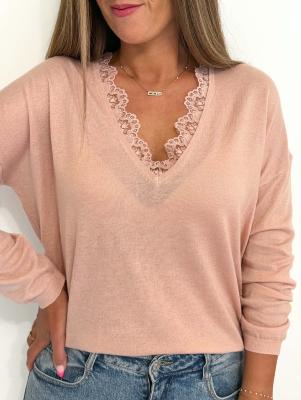 Pull  Cléo (rose)