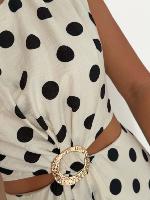 Robe Ornella (écru à pois) 