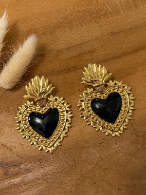 Boucles d’oreilles Zola (noir)