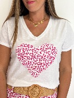 Tee Shirt "coeur" (fushia)