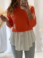 Pull Marguerite (corail)