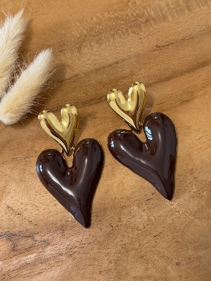 Boucles d’oreilles Garance (chocolat)
