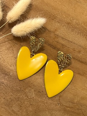 Boucles d’oreilles Sophie (jaunes)