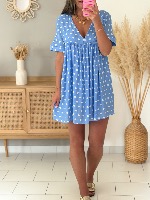 Robe combi Evangeline (bleue) 