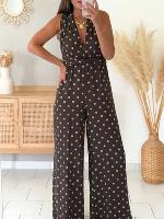 Combi pantalon Isys (chocolat à pois)