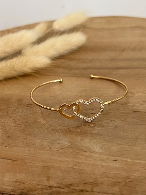 Bracelet jonc Heart