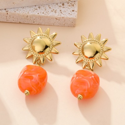 Boucles d’oreilles Emeline (orange)