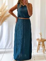 Ensemble Rosa (bleu canard)