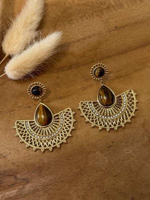 Boucles d’oreilles Elyne (marron)