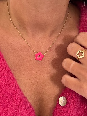 Collier Agathe (fushia)