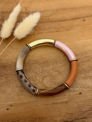 Bracelet Titia (léopard/rose)