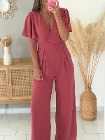 Combi pantalon Clara (vieux rose)