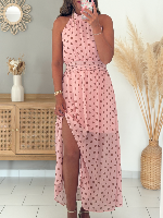 Robe Calliopé (rose à pois)