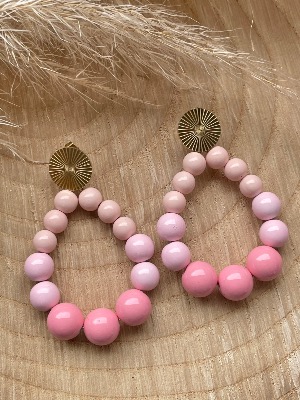 Boucles d’oreilles Lital (duo rose)