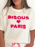 Ensemble "Bisous Paris" (écru)