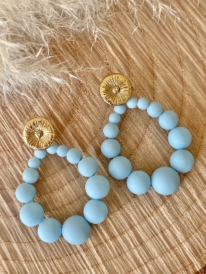 Boucles d’oreilles Lital (bleu ciel mat)