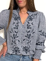 Blouse Doriane (bleue)