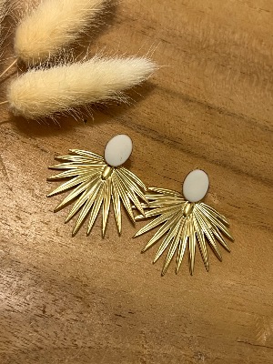 Boucles d’oreilles Claire (blanches)