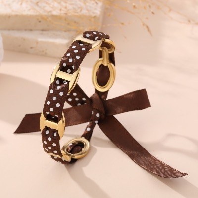 Bracelet Louna (chocolat à pois)