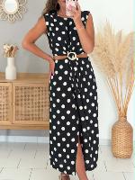 Robe Ornella (noire à pois) 