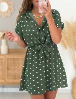 Robe Romane (kaki à pois)