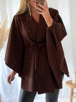 Manteau/cape Estelle (chocolat)