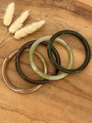 Bracelets joncs Giulia (vert)