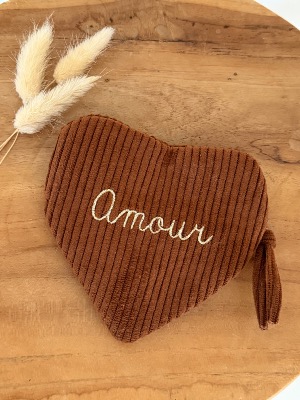 Pochette « Amour » (velours) 