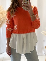 Pull Marguerite (corail)