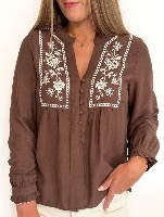 Blouse Esma (chocolat)