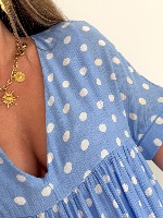 Robe combi Evangeline (bleue) 