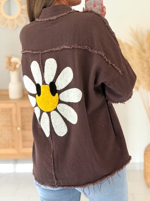 Veste Marguerite (chocolat)
