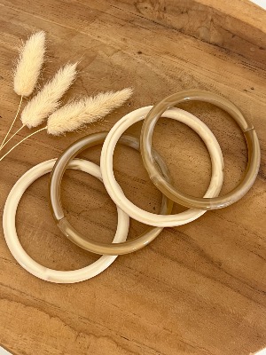 Bracelets joncs Giulia (beige)