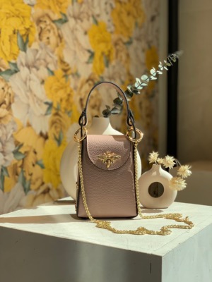 Pochette portable Abeille (rose)