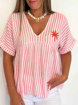 Blouse Célia (corail)