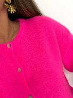 Gilet Jules Alpaga (rose fluo)
