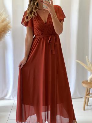 Robe Amelia (terracotta foncé)